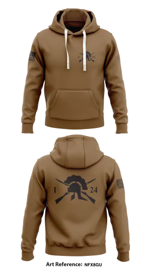 1-24 Infantry battalion  Store 1  Core Men's Hooded Performance Sweatshirt - NFX8Gu