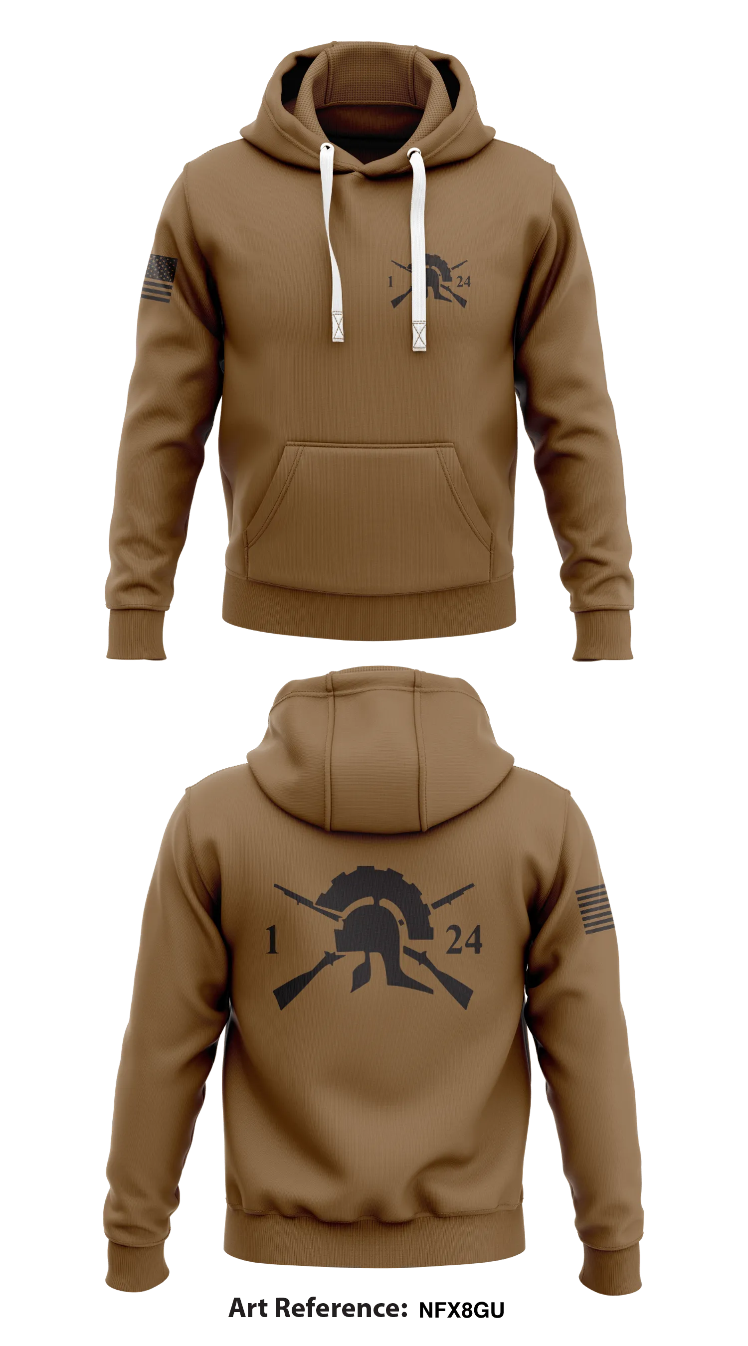 1-24 Infantry battalion  Store 1  Core Men's Hooded Performance Sweatshirt - NFX8Gu