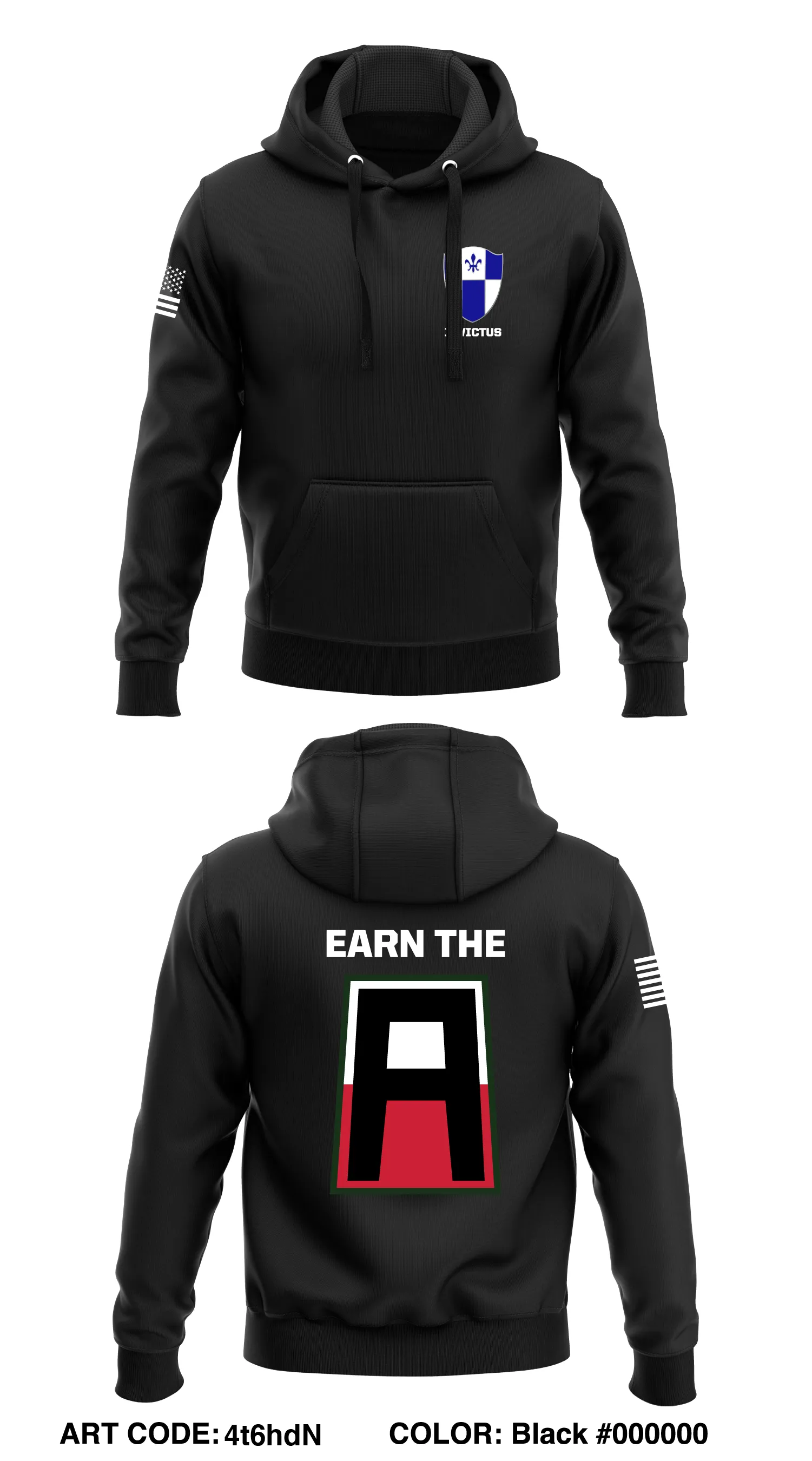 1-345th BEB  Core Men's Hooded Performance Sweatshirt - 4t6hdN