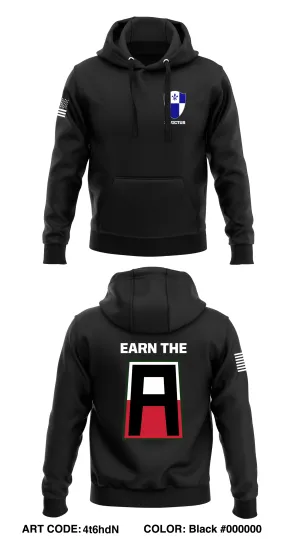 1-345th BEB  Core Men's Hooded Performance Sweatshirt - 4t6hdN