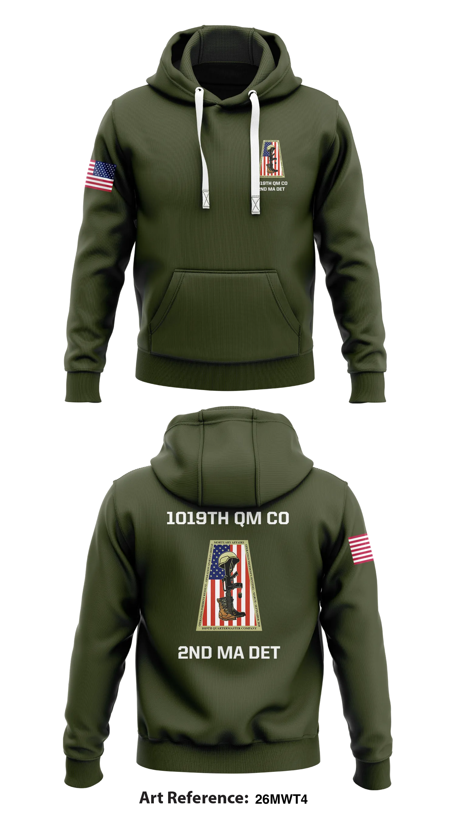 119th QM CO 2nd MA DET Store 1  Core Men's Hooded Performance Sweatshirt - 26Mwt4
