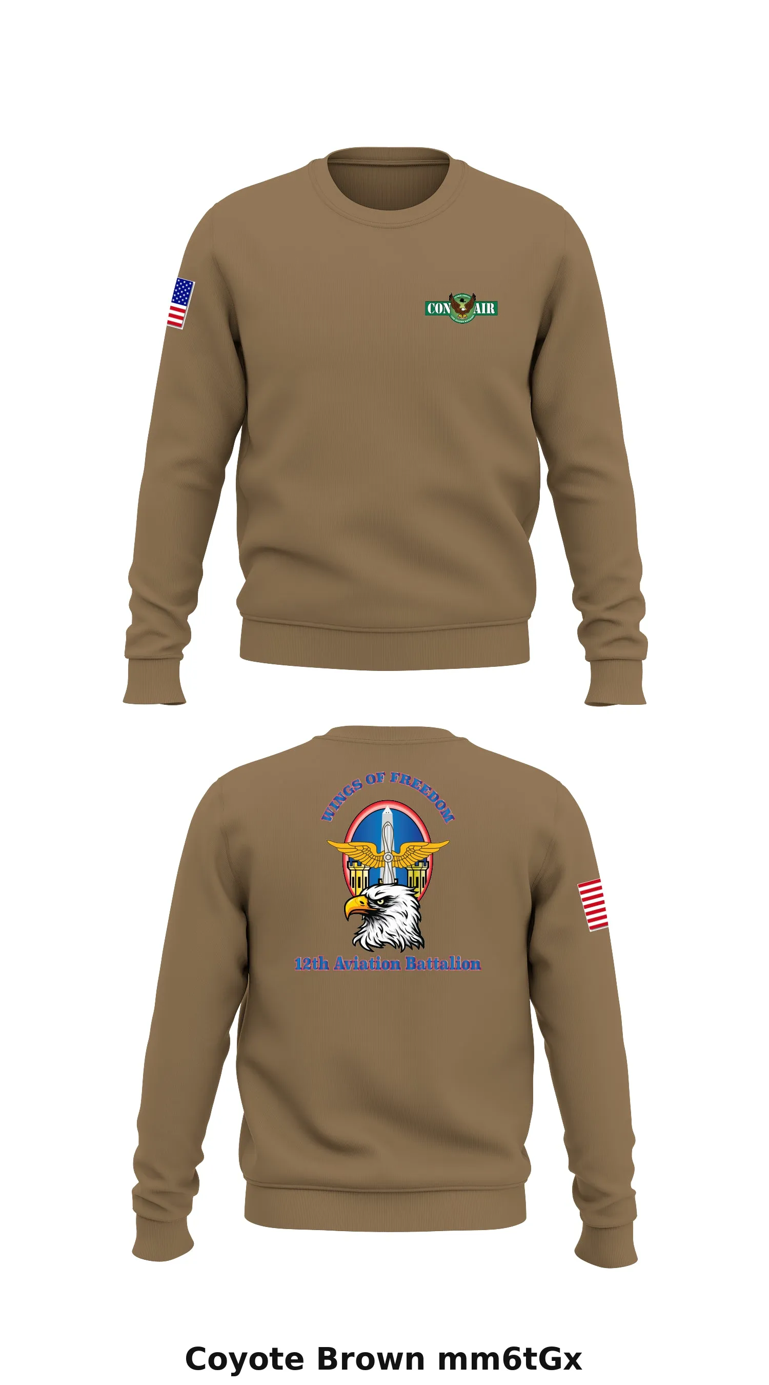 12th Aviation Battalion Store 1 Core Men's Crewneck Performance Sweatshirt - mm6tGx