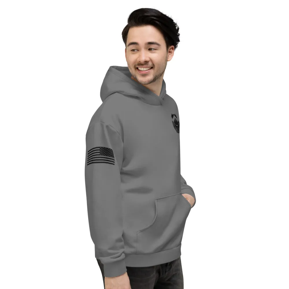2-245 Aviation Regiment Store 1  Core Men's Hooded Performance Sweatshirt - WzerT6-GRY-BLK