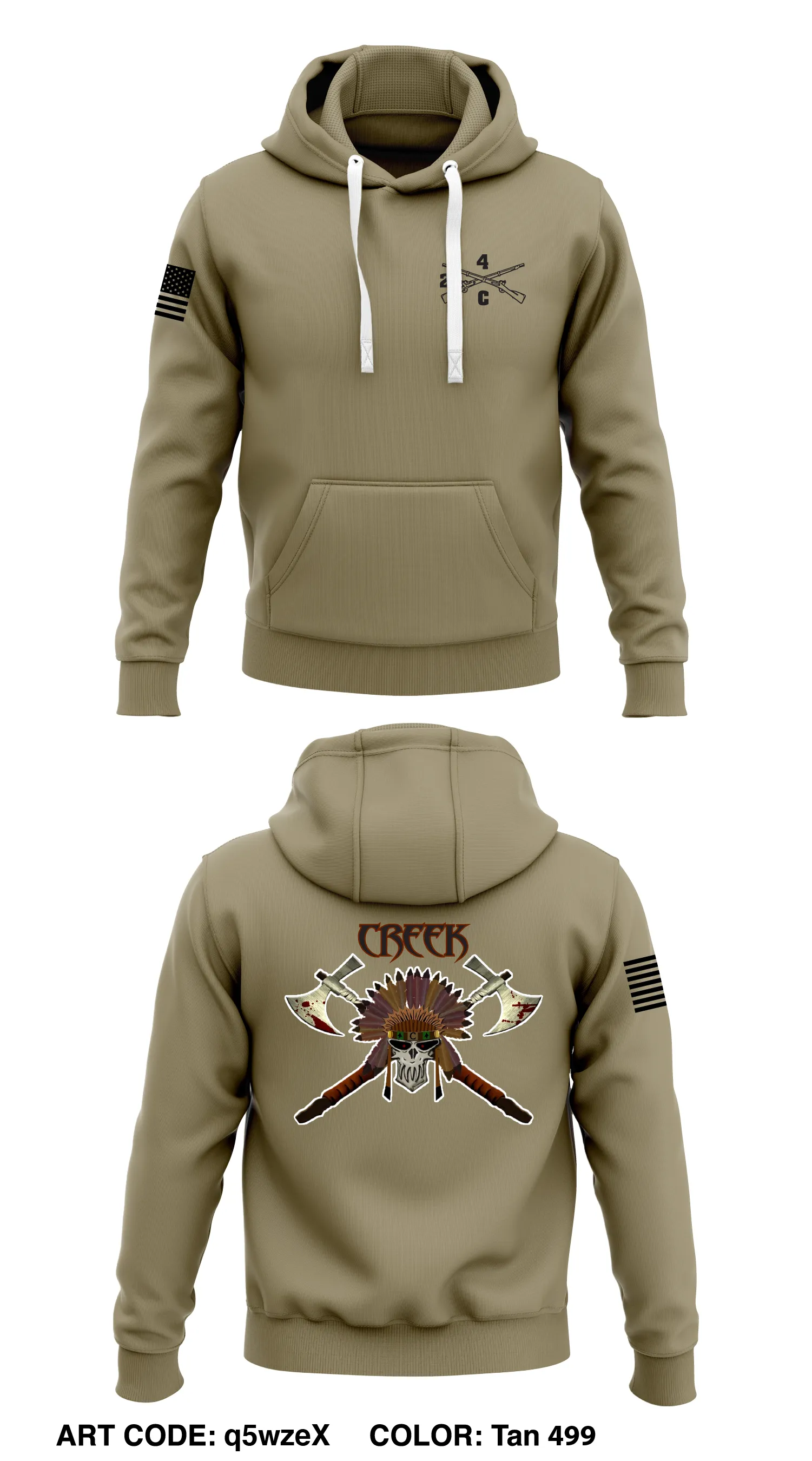 2-4 IN, Creek Co Store 1  Core Men's Hooded Performance Sweatshirt - q5wzeX