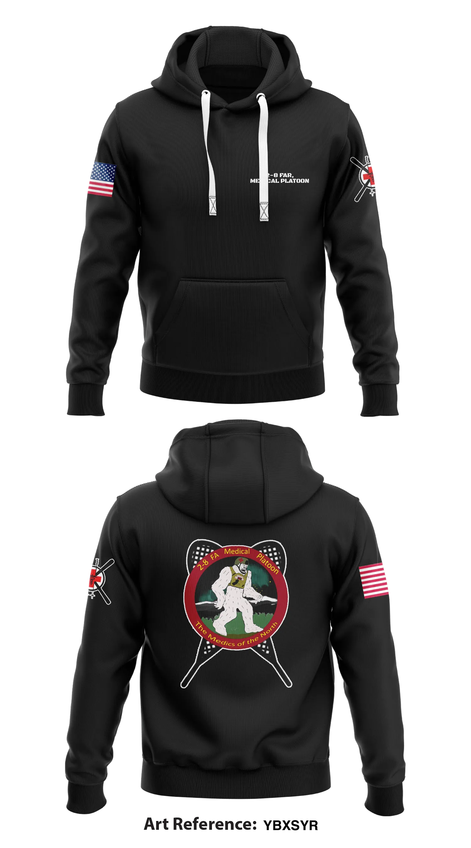 2-8 FAR, MEDICAL PLATOON  Core Men's Hooded Performance Sweatshirt - yBXsYr