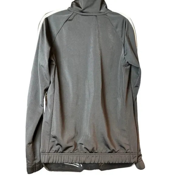 2 Adidas Track Jackets Black with 3 stripes. Size Small