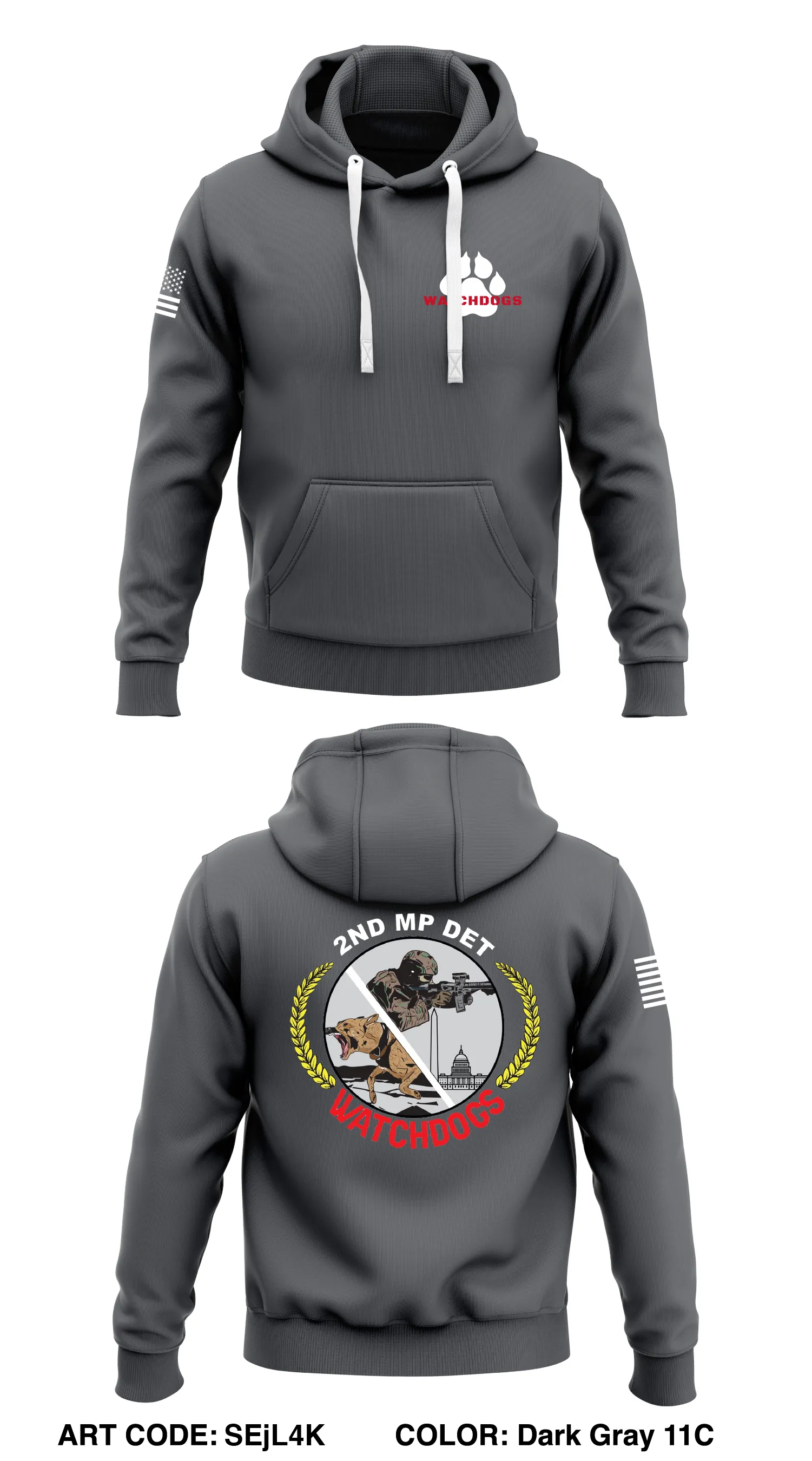 2nd MP Det  Core Men's Hooded Performance Sweatshirt - SEjL4K