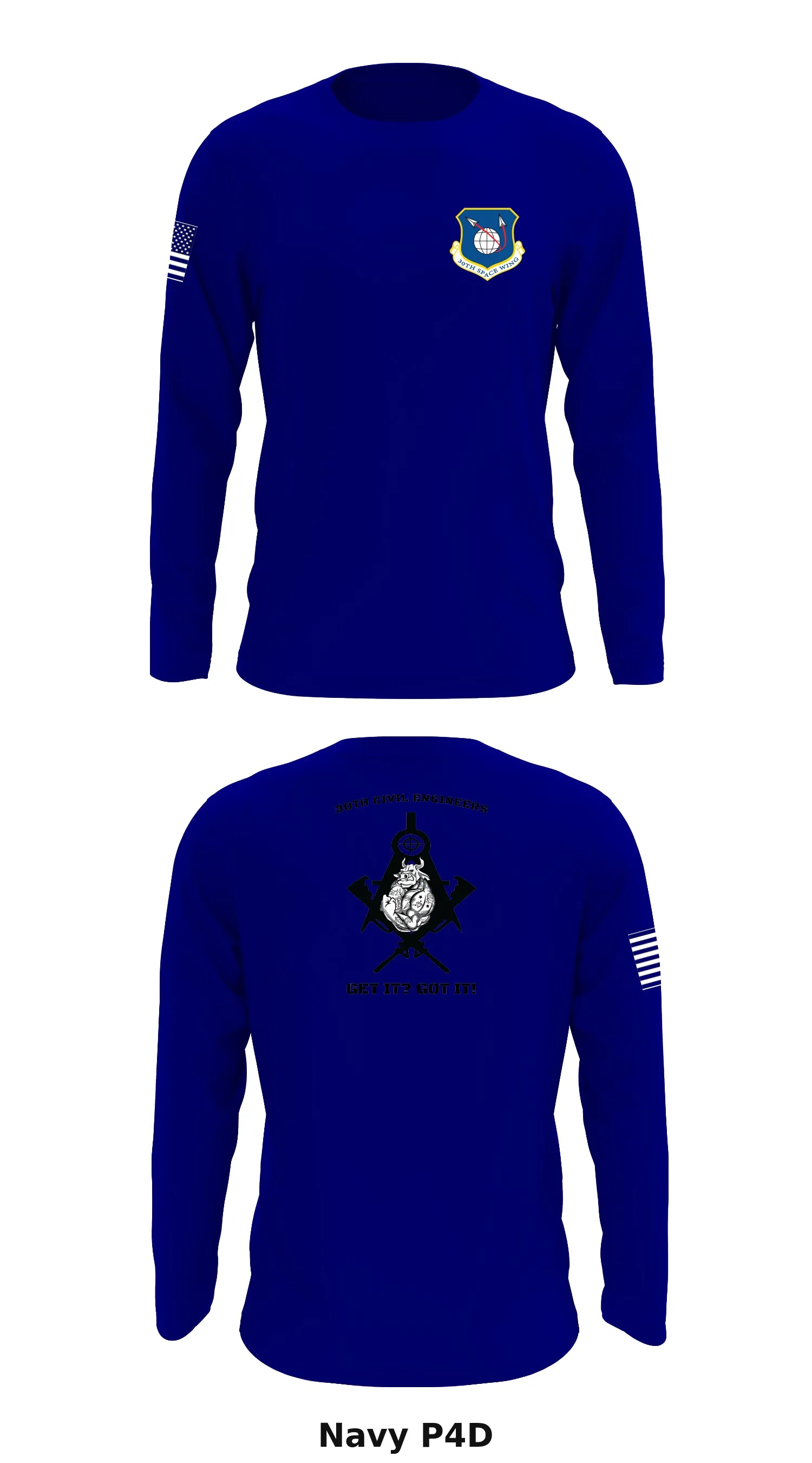 30th Civil Engineers Store 1 Core Men's LS Performance Tee - P4D