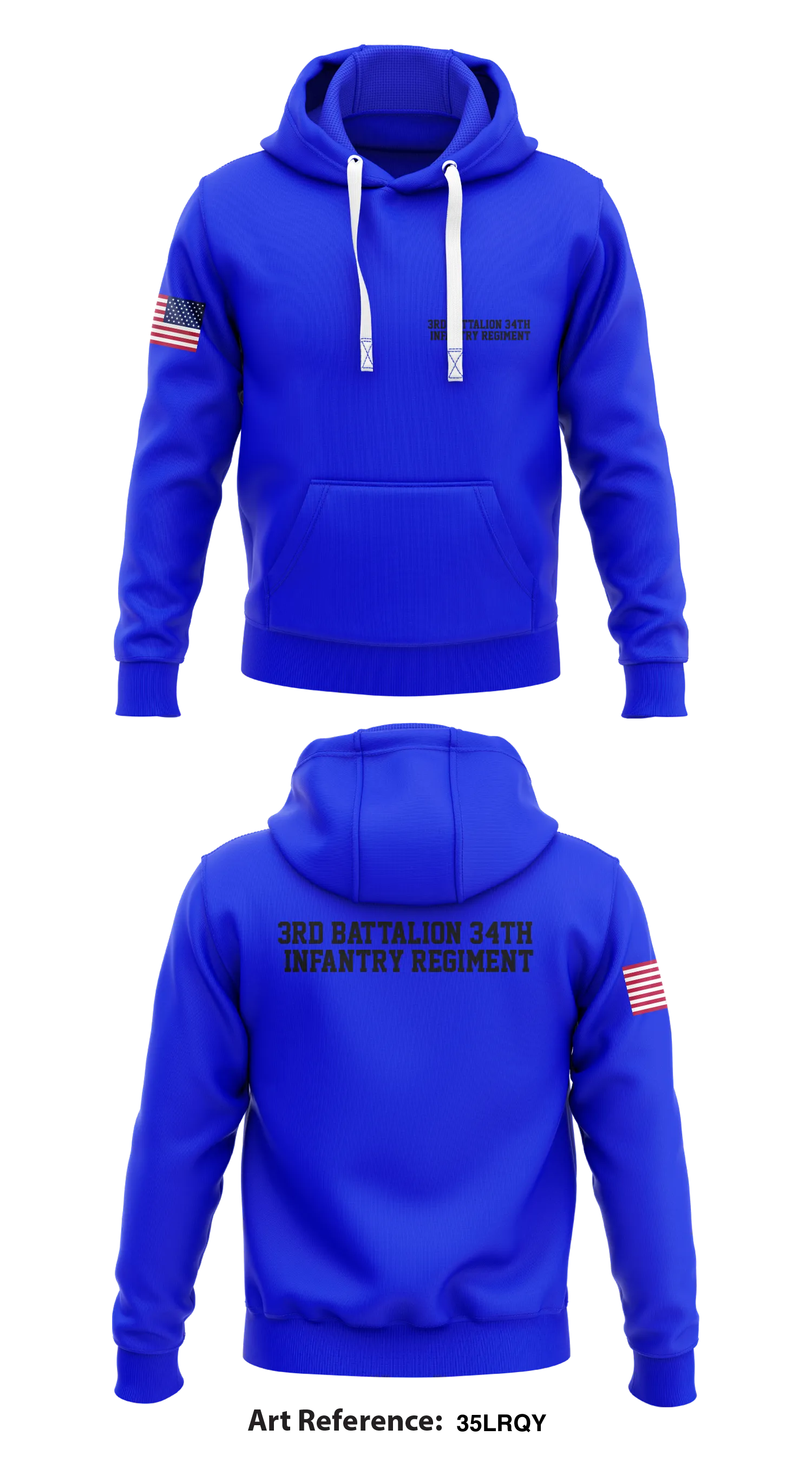 3rd Battalion 34th Infantry Regiment Store 1  Core Men's Hooded Performance Sweatshirt - 35LRQy