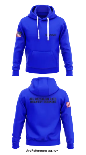 3rd Battalion 34th Infantry Regiment Store 1  Core Men's Hooded Performance Sweatshirt - 35LRQy