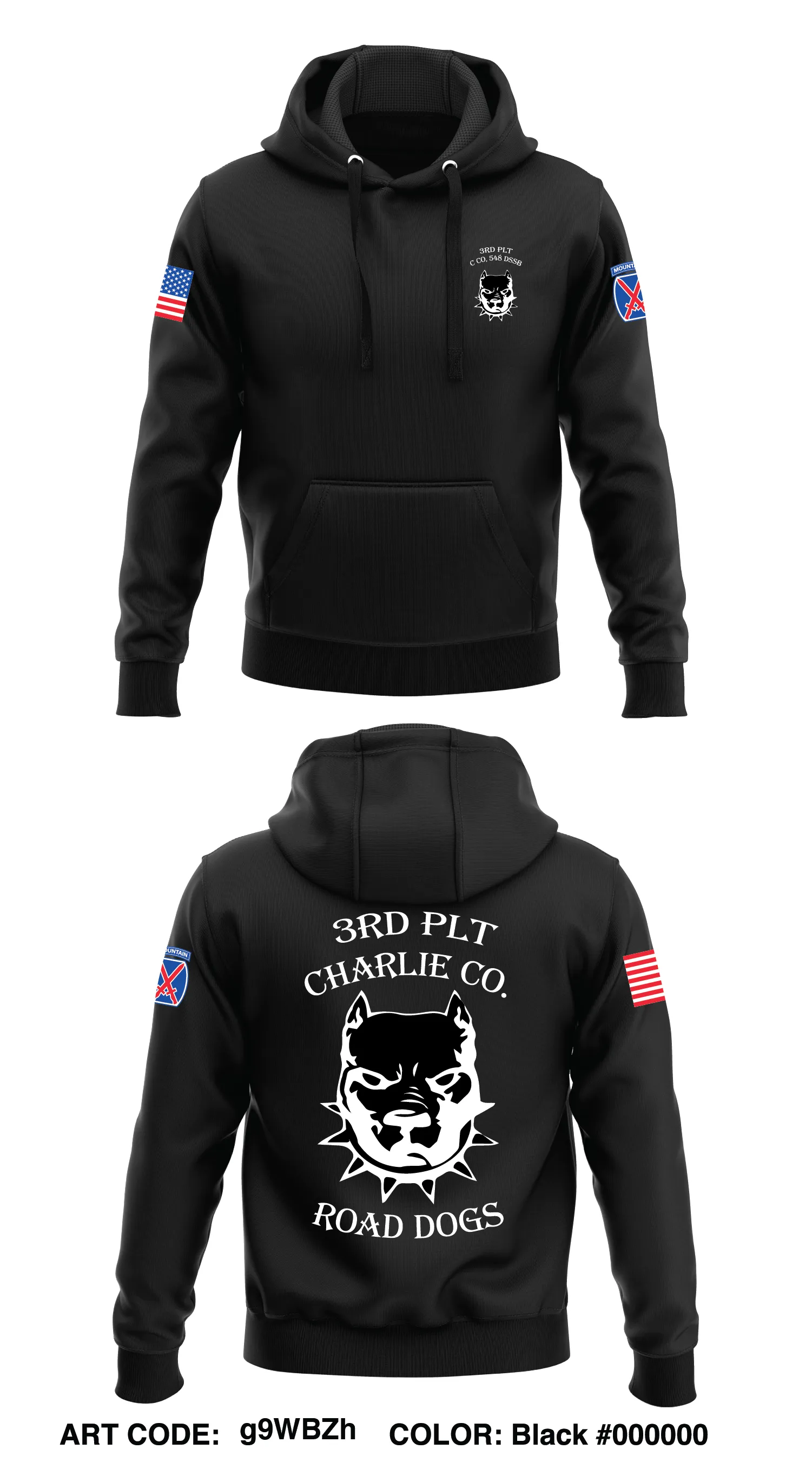 3rd PLT, C Co, 548 DSSB Store 1  Core Men's Hooded Performance Sweatshirt - g9WBZh