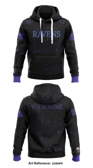 3RD PLT Ravens Store 1  Core Men's Hooded Performance Sweatshirt - ZuShpp