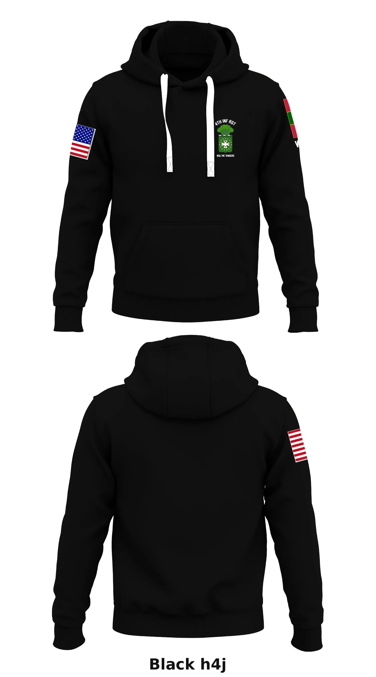 4th Infantry Regiment Veteran's Association Store 1  Core Men's Hooded Performance Sweatshirt - h4j