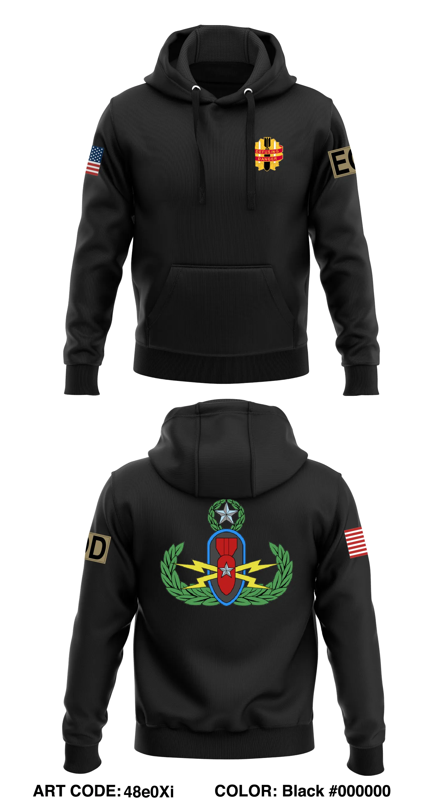 52D Ordnance Group (Explosive Ordnance Disposal) Store 1  Core Men's Hooded Performance Sweatshirt - 48e0Xi