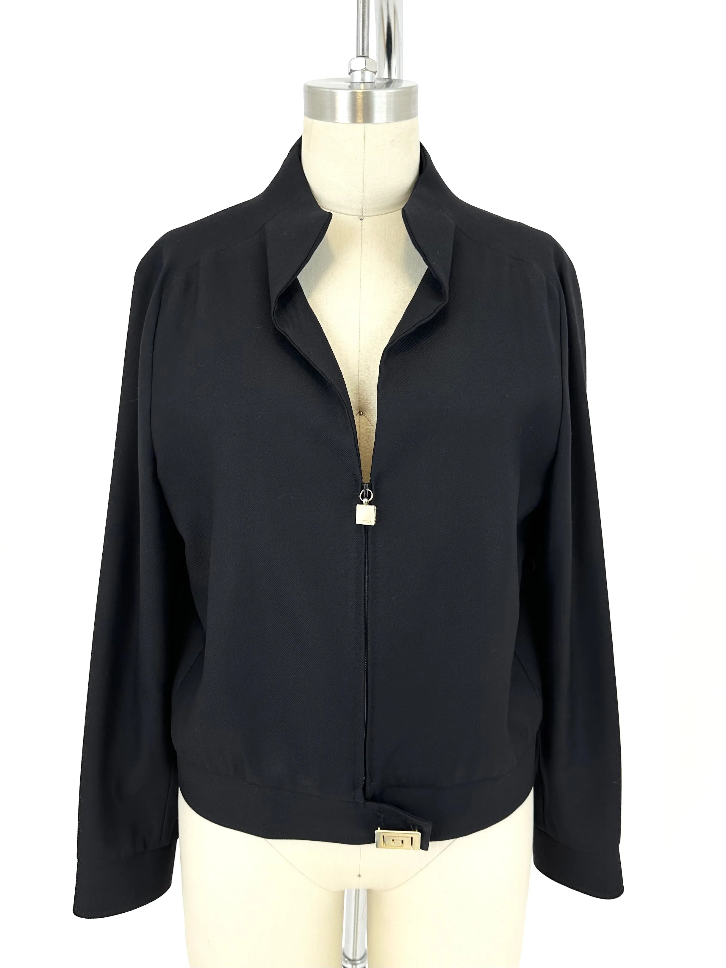 90s Gianni Versace Couture Greek Key Track Jacket