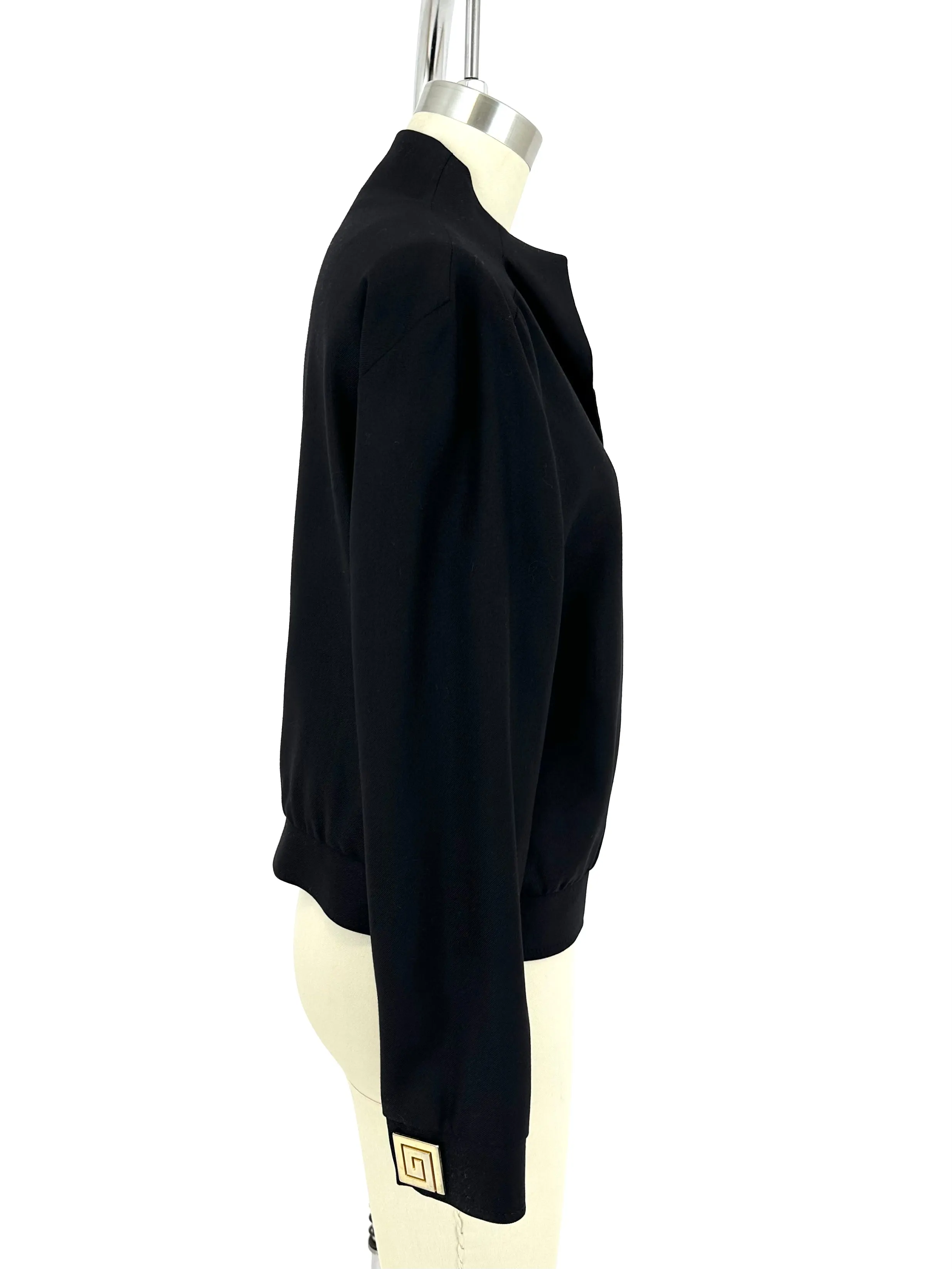 90s Gianni Versace Couture Greek Key Track Jacket