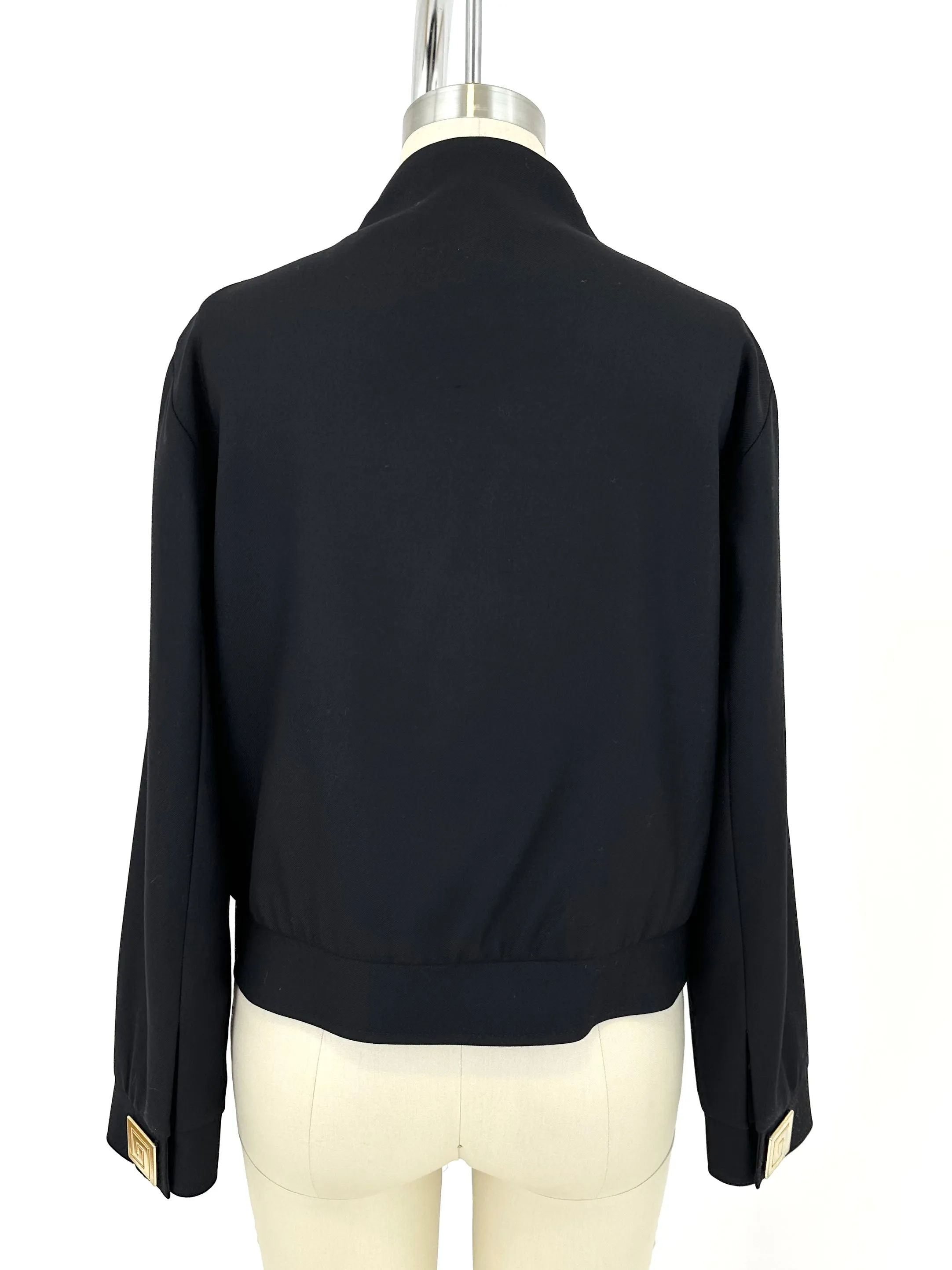 90s Gianni Versace Couture Greek Key Track Jacket