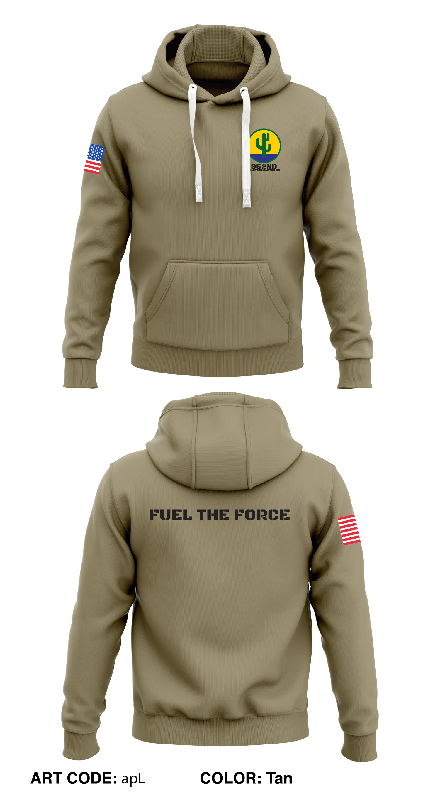 952nd QuarterMaster Co Store 1  Core Men's Hooded Performance Sweatshirt - apL