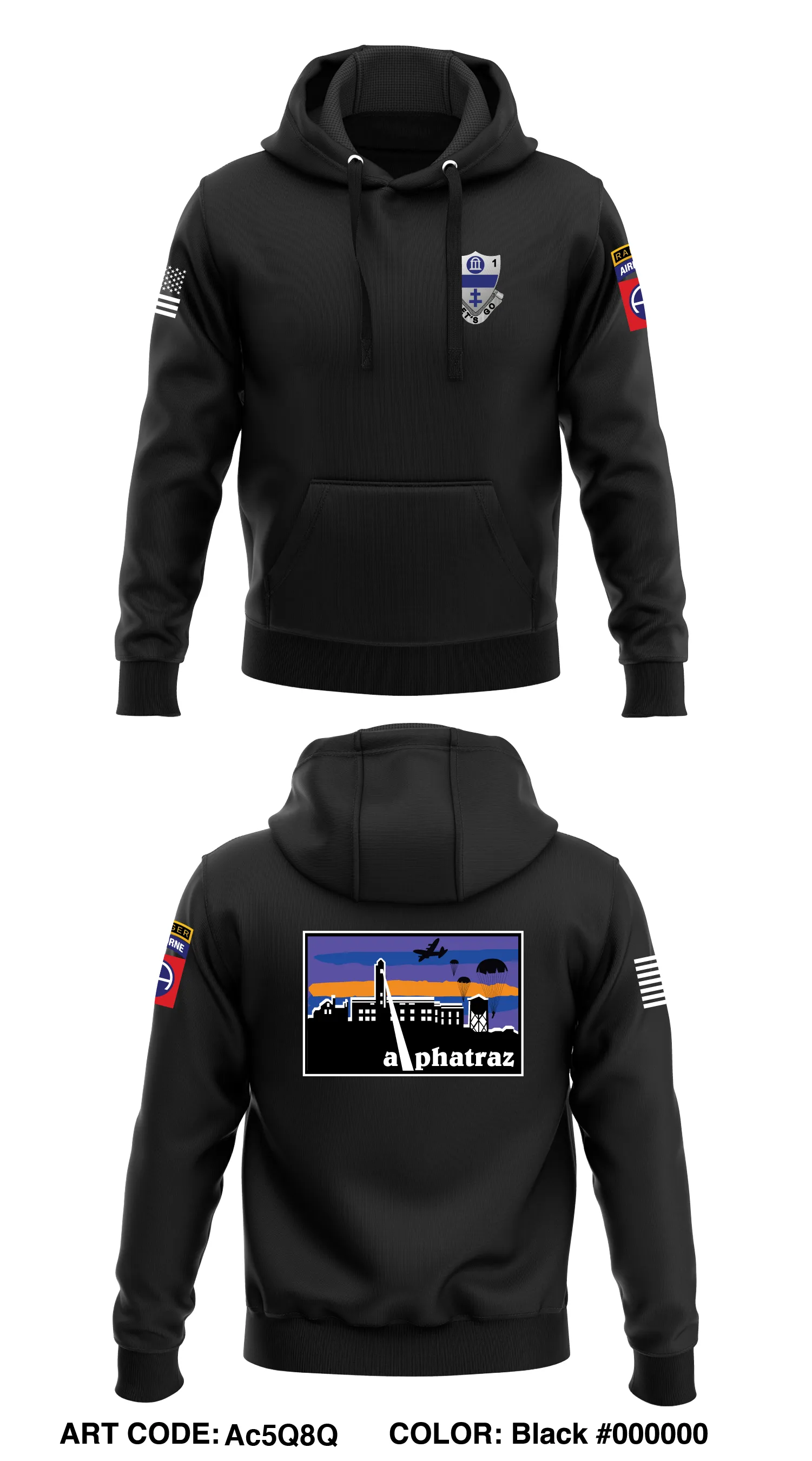 A CO, 1st BN, 325th AIR  Core Men's Hooded Performance Sweatshirt - Ac5Q8Q