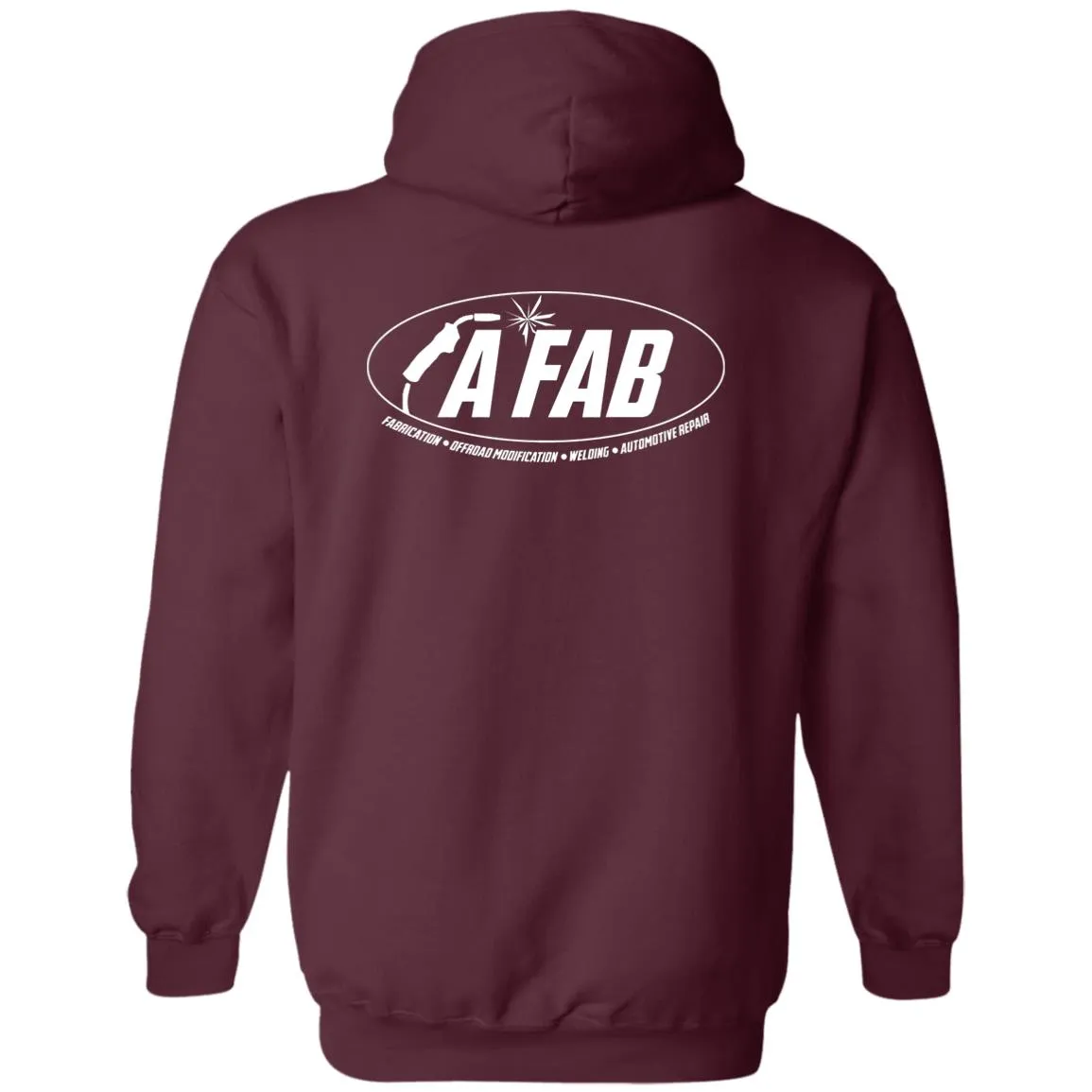 A Fab white logo G185 Pullover Hoodie