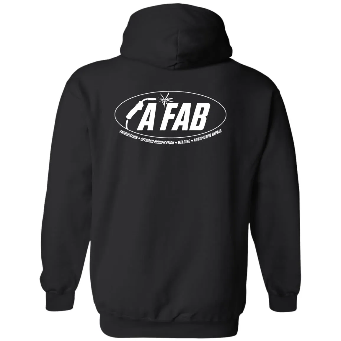 A Fab white logo G185 Pullover Hoodie