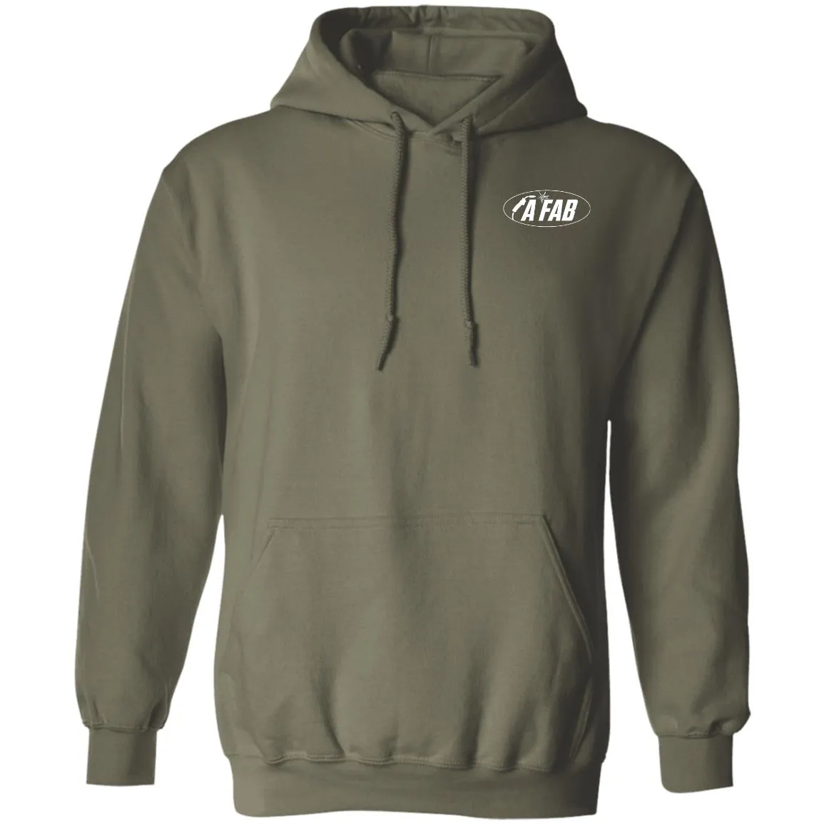 A Fab white logo G185 Pullover Hoodie