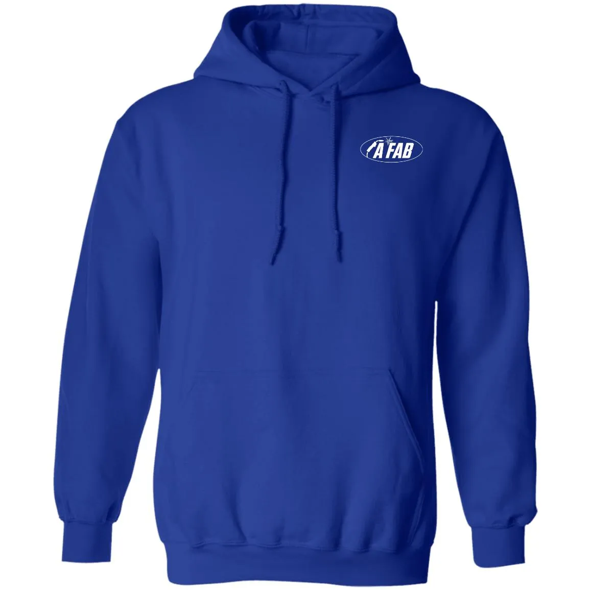 A Fab white logo G185 Pullover Hoodie