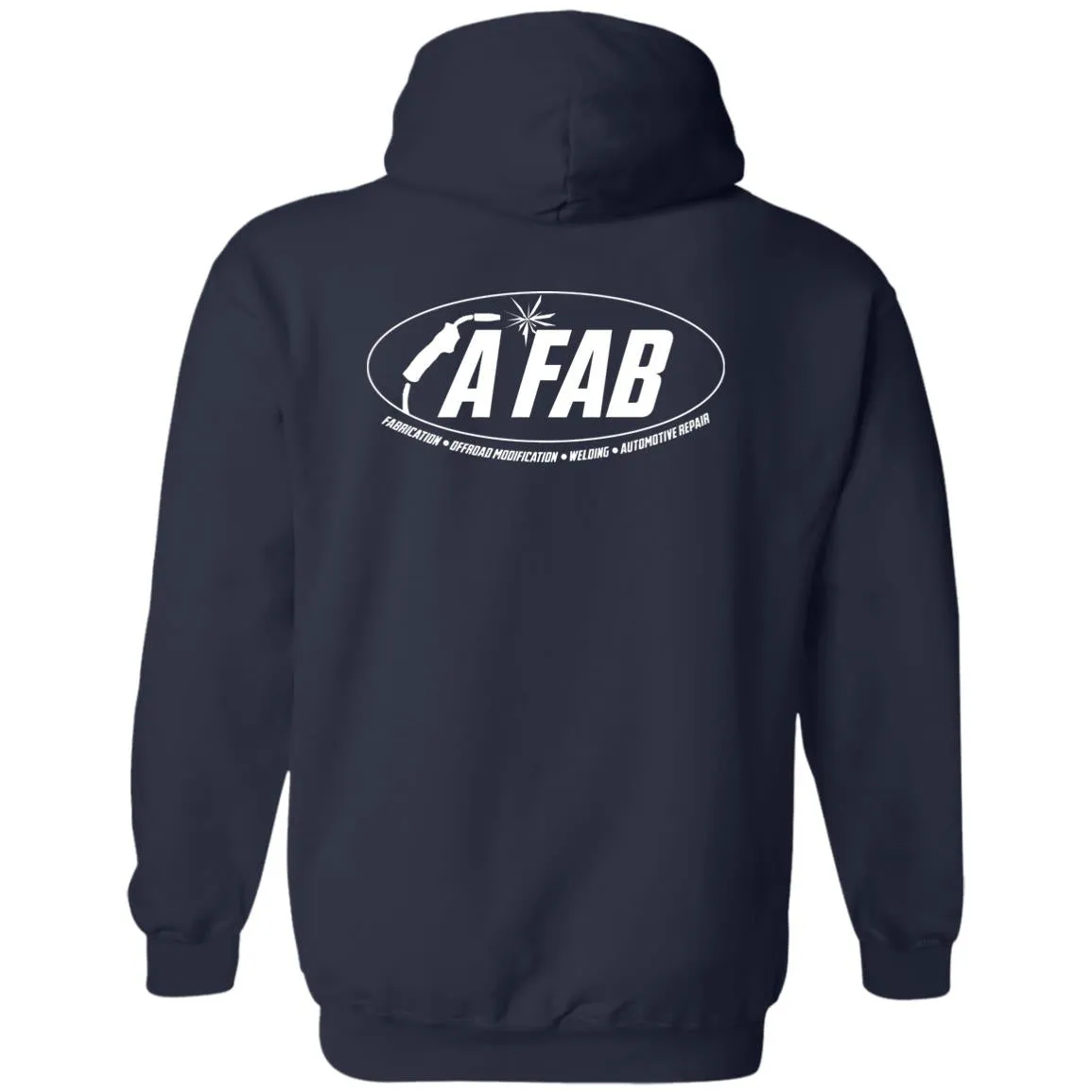 A Fab white logo G185 Pullover Hoodie
