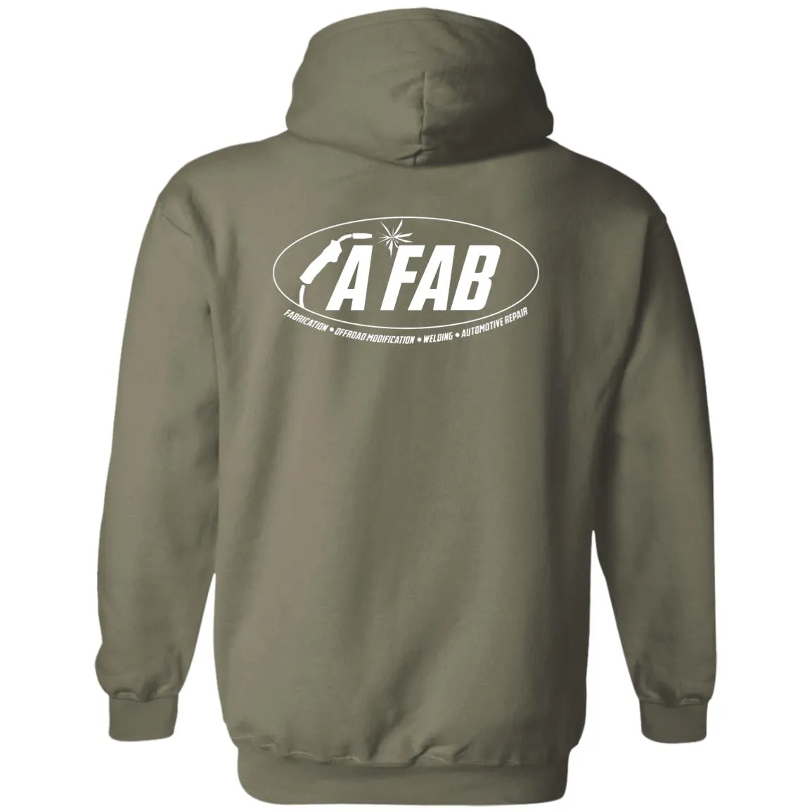 A Fab white logo G185 Pullover Hoodie