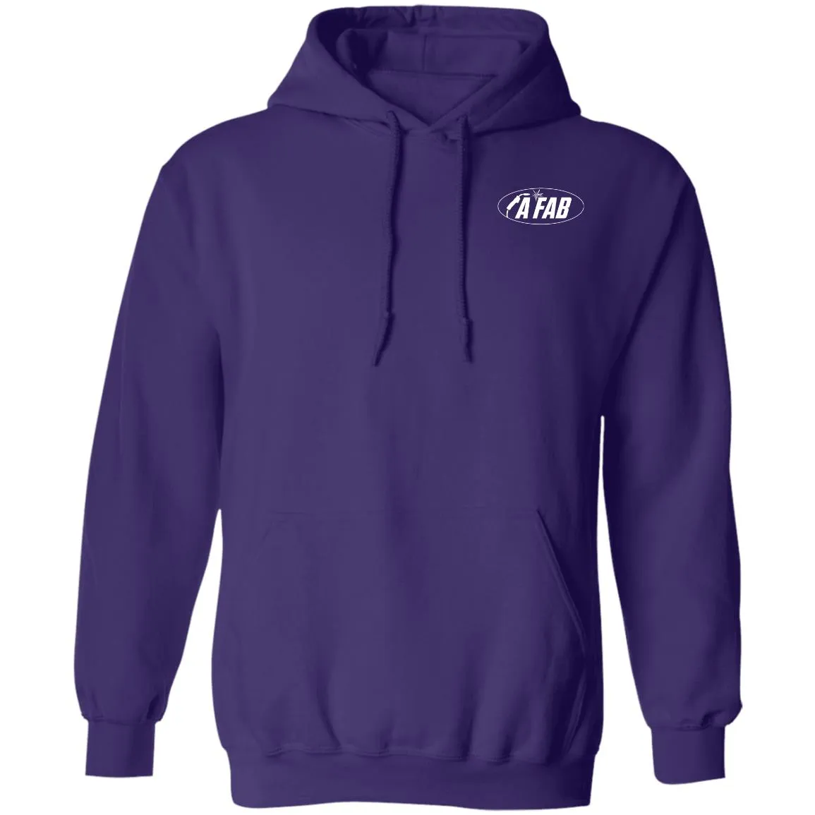 A Fab white logo G185 Pullover Hoodie