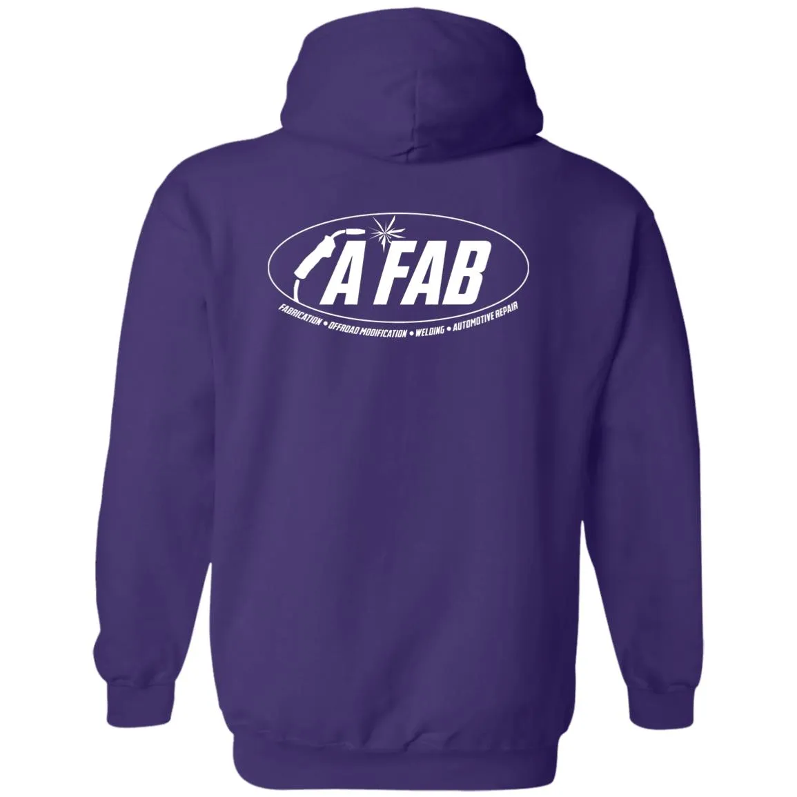 A Fab white logo G185 Pullover Hoodie