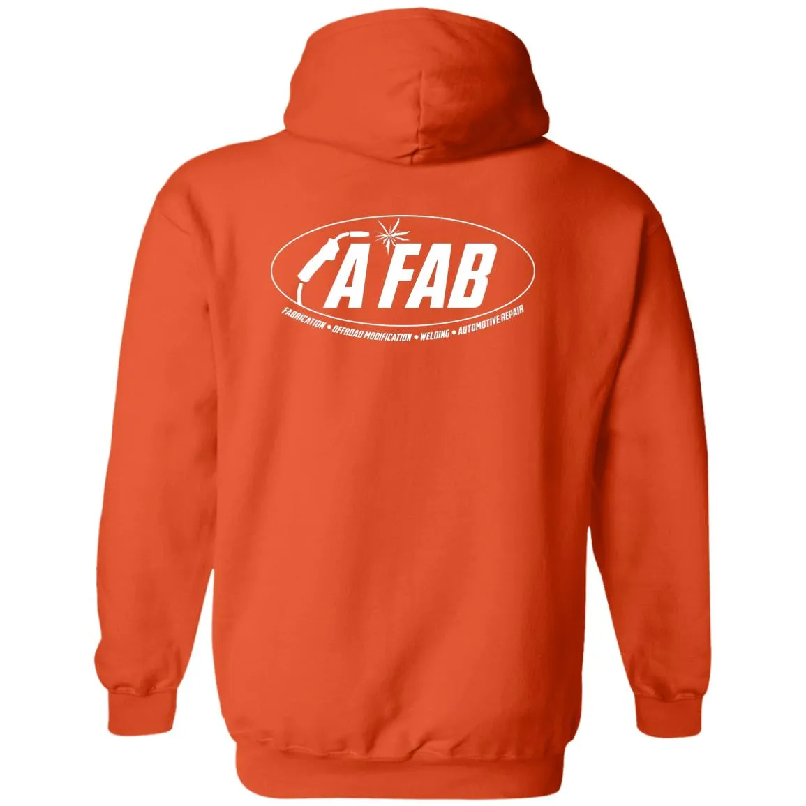 A Fab white logo G185 Pullover Hoodie