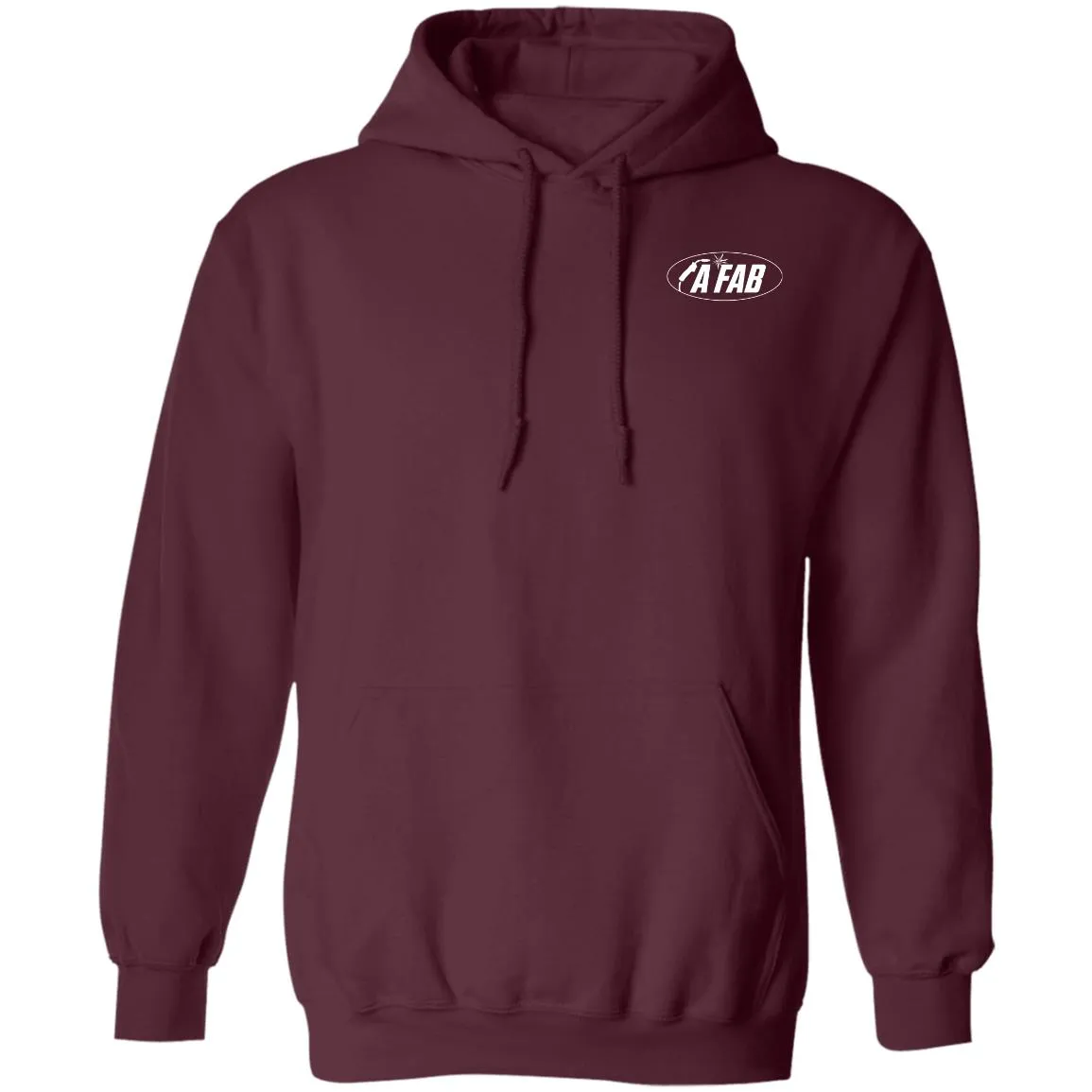 A Fab white logo G185 Pullover Hoodie