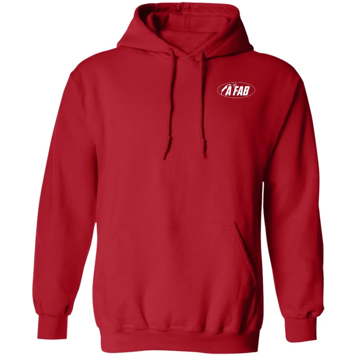 A Fab white logo G185 Pullover Hoodie
