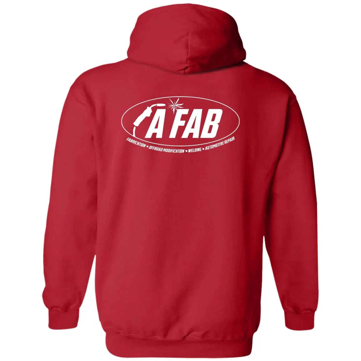 A Fab white logo G185 Pullover Hoodie