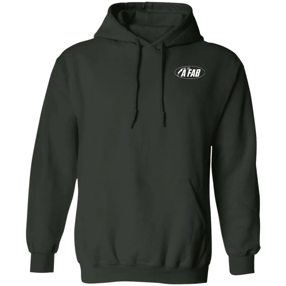 A Fab white logo G185 Pullover Hoodie