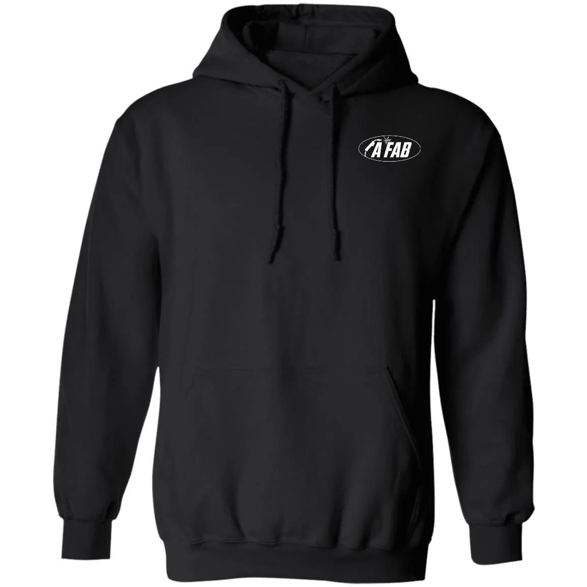 A Fab white logo G185 Pullover Hoodie