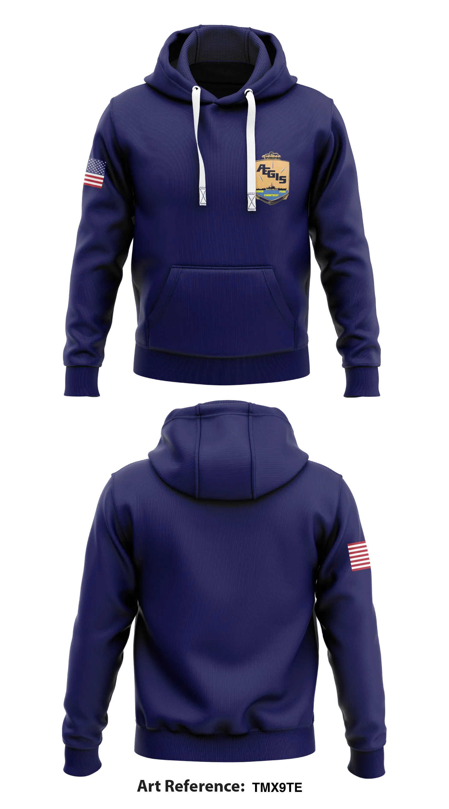 Aegis Division Sea Cadets  Core Men's Hooded Performance Sweatshirt - Tmx9TE