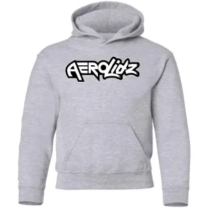 AeroLidz black & white G185B Youth Pullover Hoodie