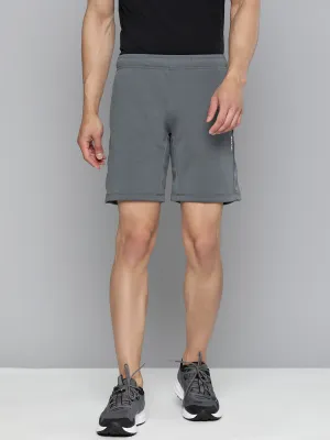 Alcis Men Grey Slim Fit Training or Gym Sports Shorts