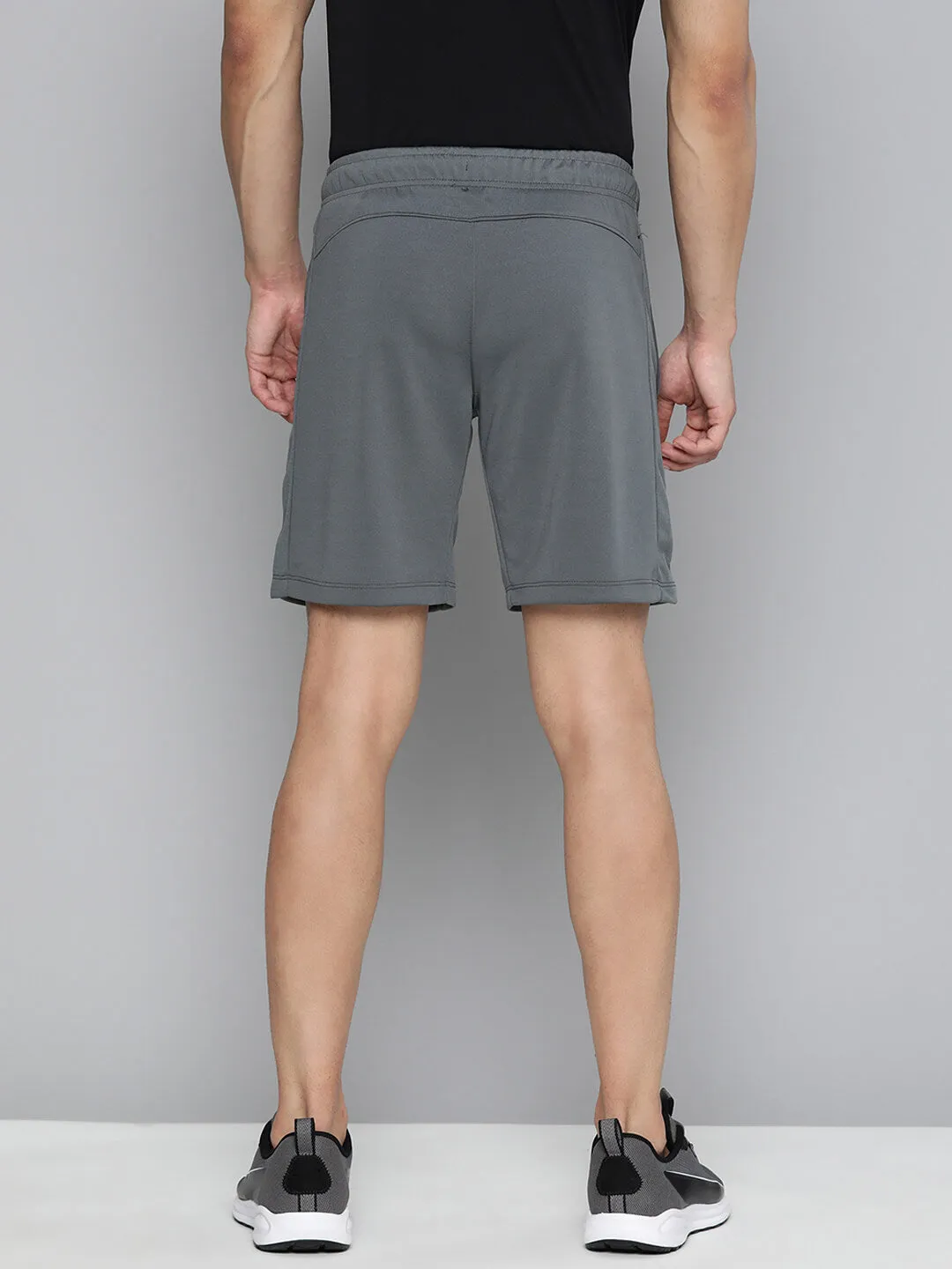 Alcis Men Grey Slim Fit Training or Gym Sports Shorts