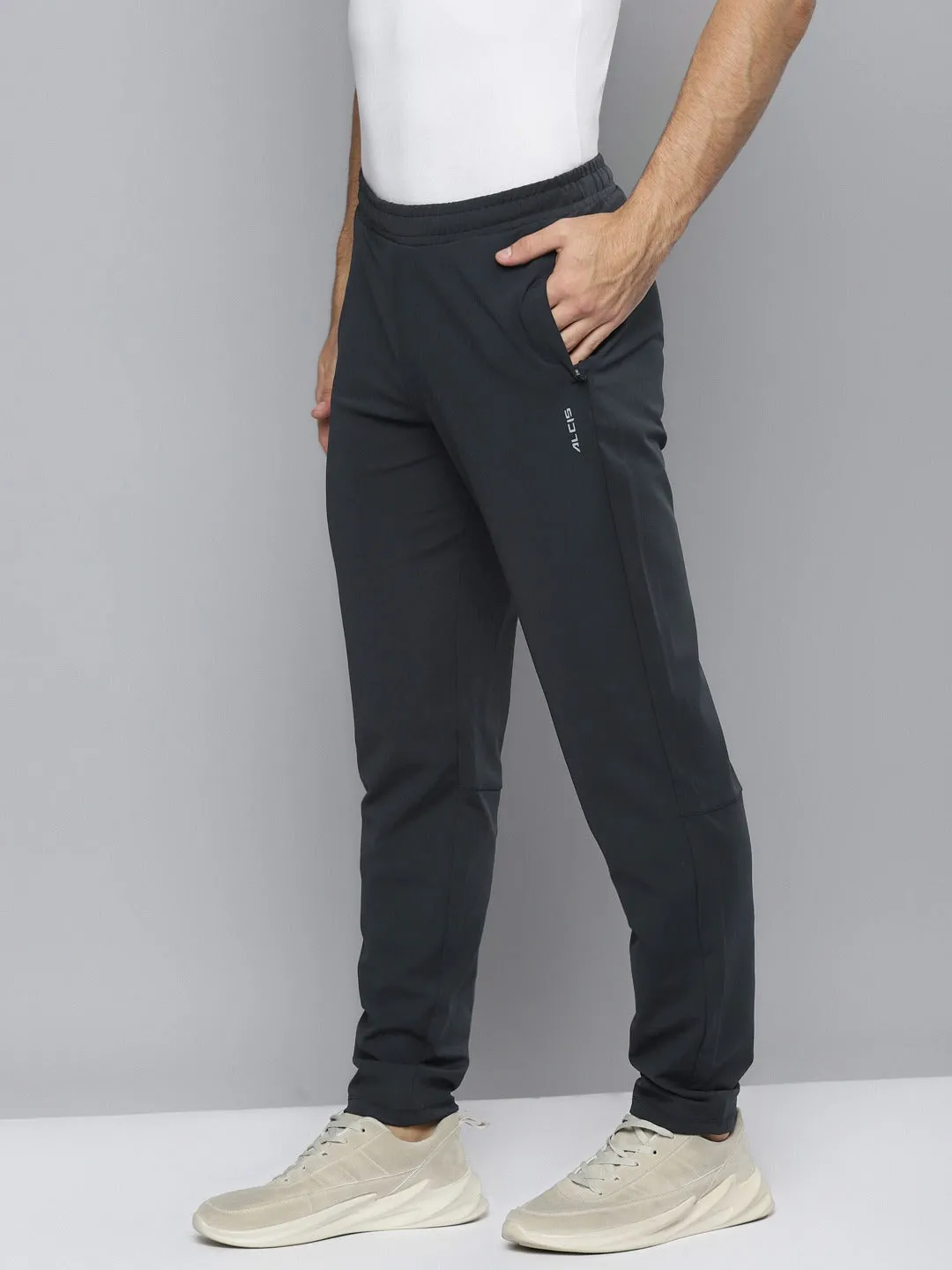ALCIS Men Solid Grey Track Pant