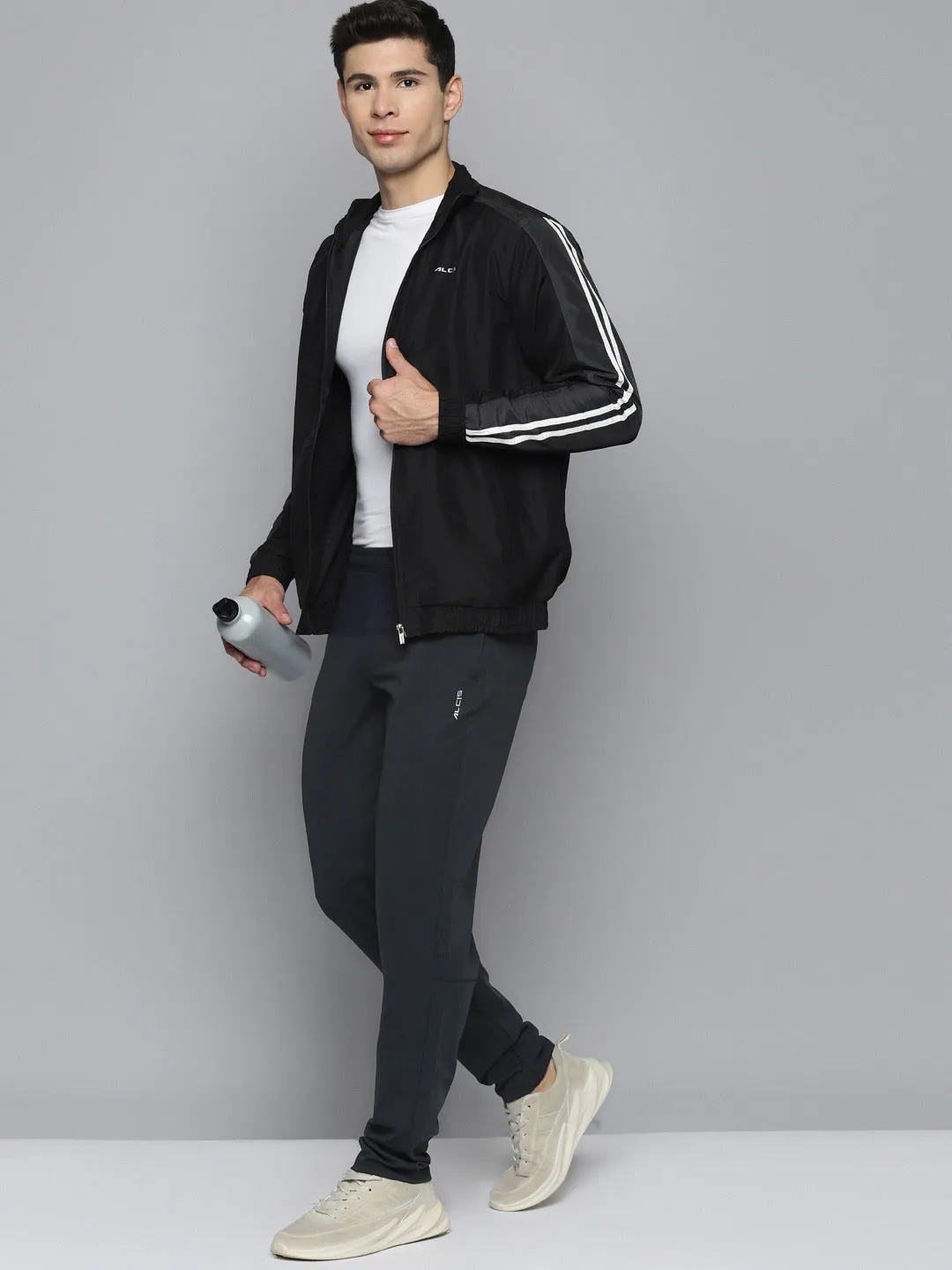 ALCIS Men Solid Grey Track Pant