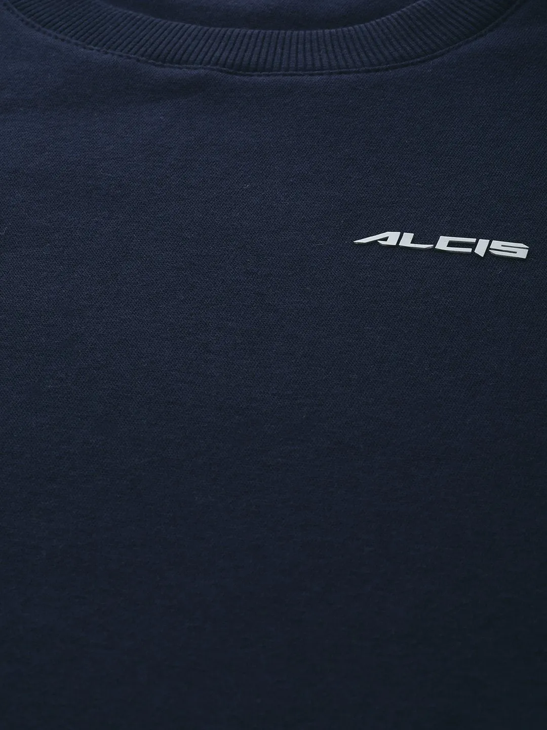 Alcis Men Solid Navy Blue Sweatshirts
