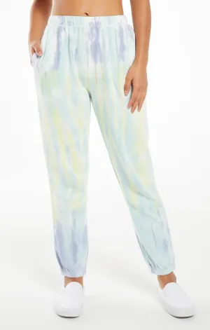 Atlas boyfriend sorbet skies tie-dye jogger in lavender grey
