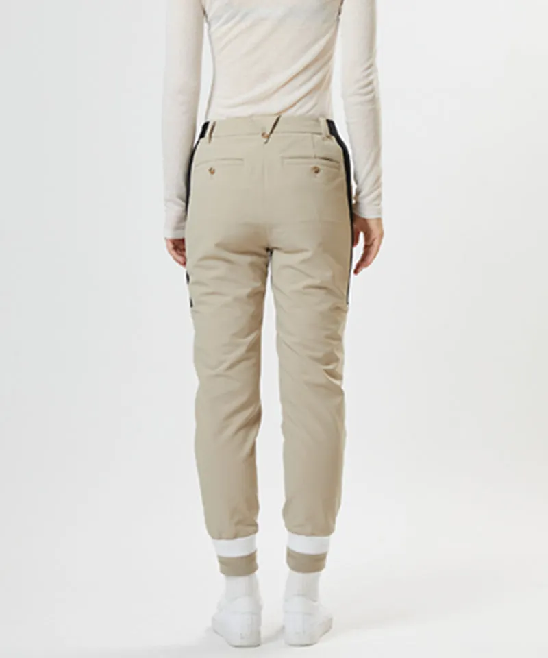 AVEN Side Color Line Jogger Pants - Beige