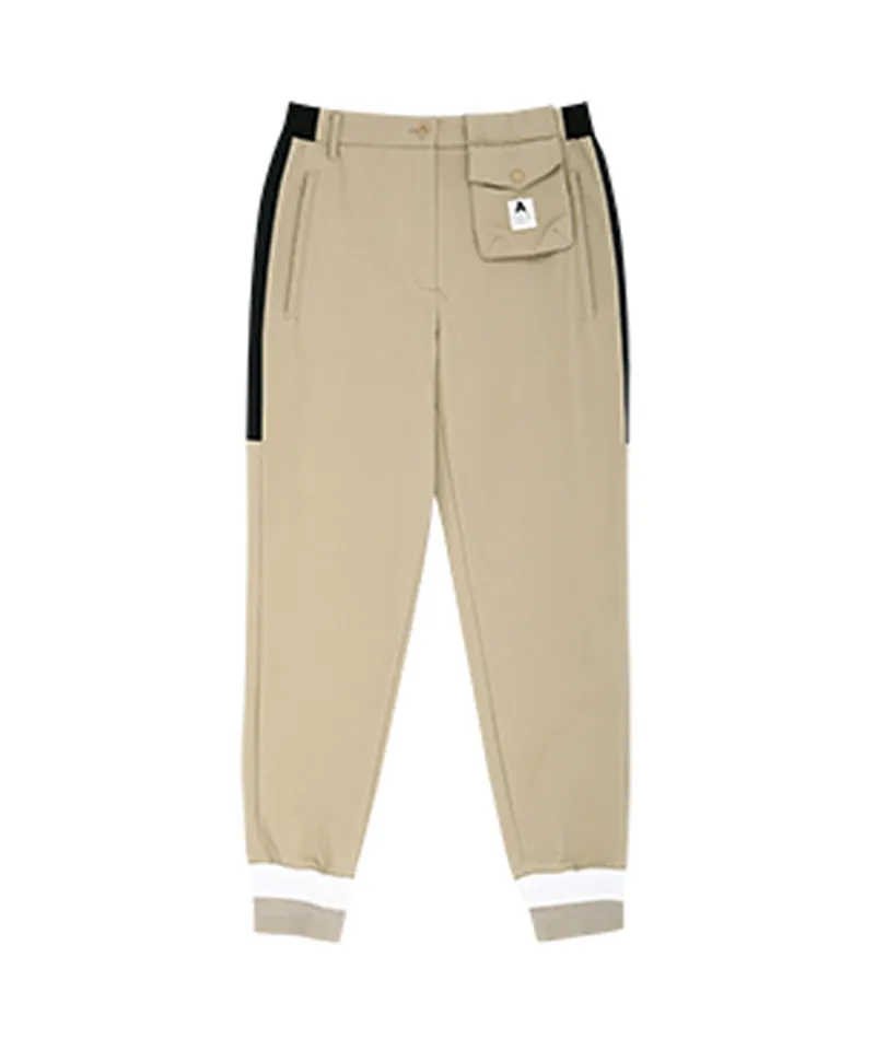 AVEN Side Color Line Jogger Pants - Beige