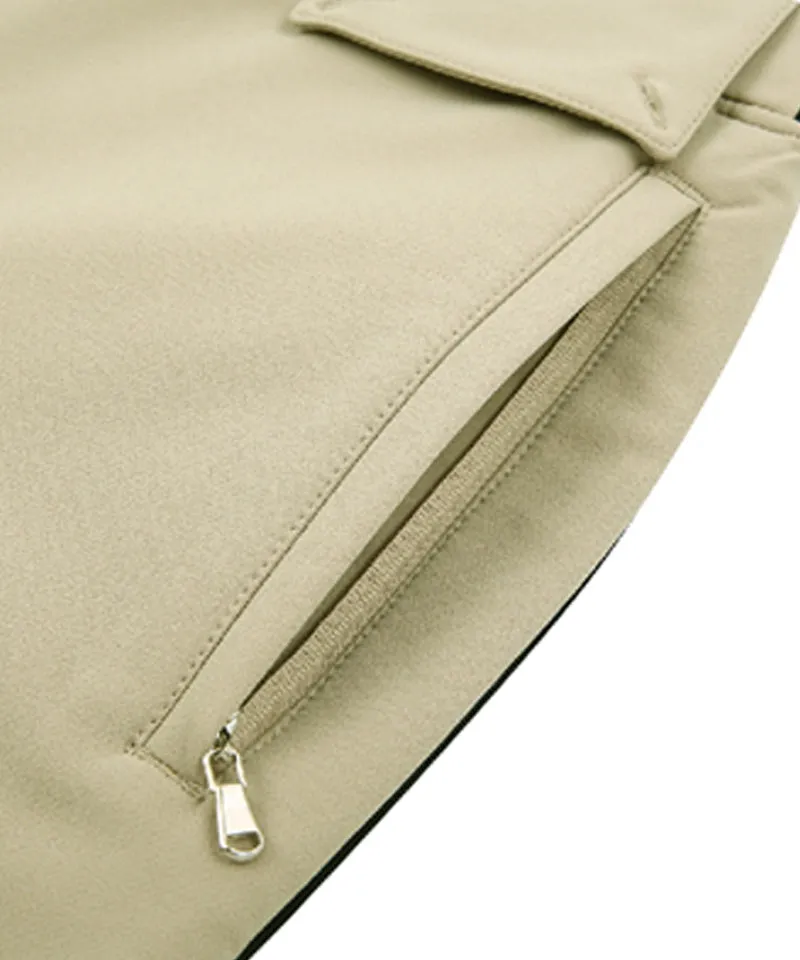 AVEN Side Color Line Jogger Pants - Beige
