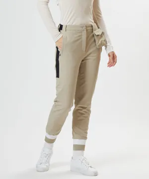 AVEN Side Color Line Jogger Pants - Beige