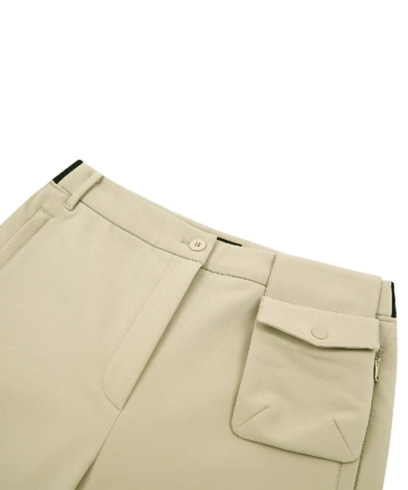 AVEN Side Color Line Jogger Pants - Beige